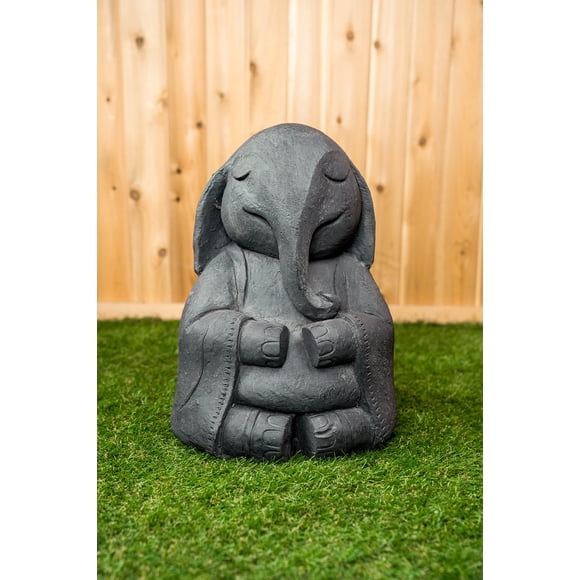Figura Hi-Line Gift Ltd. Elefante Zen Buda Negro