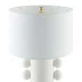thumbnail image 4 of Jurrah 27" Tall Ceramic Table Lamp with Fabric Shade in Matte White/White, 4 of 8