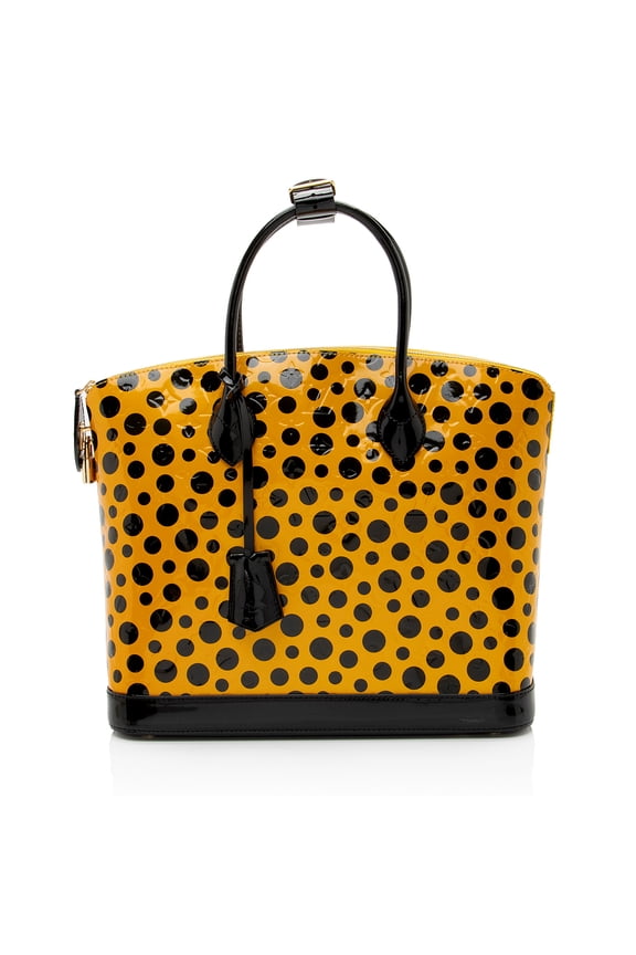 Pre-Owned Louis Vuitton x YK Monogram Vernis Infinity Dots Lockit MM Satchel