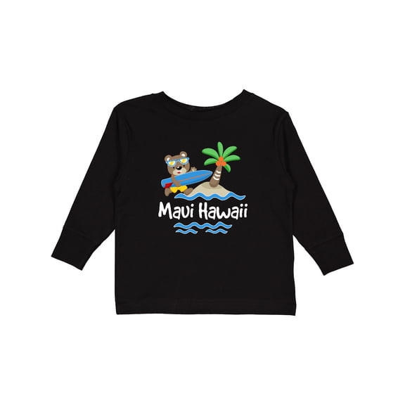 Inktastic Maui Hawaii Cute Vacation Boys or Girls Long Sleeve Toddler T-Shirt