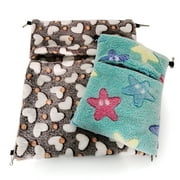 SPRING PARK Hanging Envelope Hammock for Small Animals, Warm Sugar Glider Hammock Nest, Guinea Pig Cage Accessories Bedding for Chinchilla Ferret Squirrel Rat Playing Sleeping