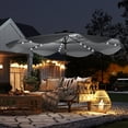 thumbnail image 2 of Outsunny Solar Patio Umbrella with LED and Tilt, Table Umbrella, Dark Grey, 2 of 10