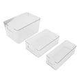 thumbnail image 3 of Caja de almacenamiento para habitación, caja de almacenamiento de 3 piezas, pantalla de almacenamiento transparente multifuncional, estuche de almacenamiento transparente hecho a medida para la perfección, 3 of 8