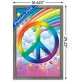 thumbnail image 3 of Peace Sign - Rainbows Wall Poster, 14.725" x 22.375", Framed, 3 of 5