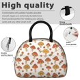 thumbnail image 4 of Mushroom and Flower White Pattern Insulated Lunch Bag,Leakproof Large Capacity Lunch Box for Work,Picnic or Travel,11.4 X 6.7 X 8.3 Inches, 4 of 6