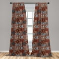 thumbnail image 5 of Ambesonne Brown Curtains, Victorian Mandala, Pair of 28"x84", Multicolor, 5 of 5