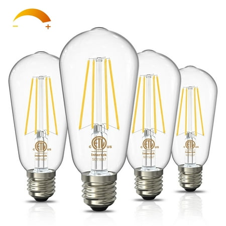 

Volxon Edison Light Bulbs 8Pack Vintage 60W Incandescent Light Bulbs ST58 Antique Filament Light Bulbs E26 Base Dimmable