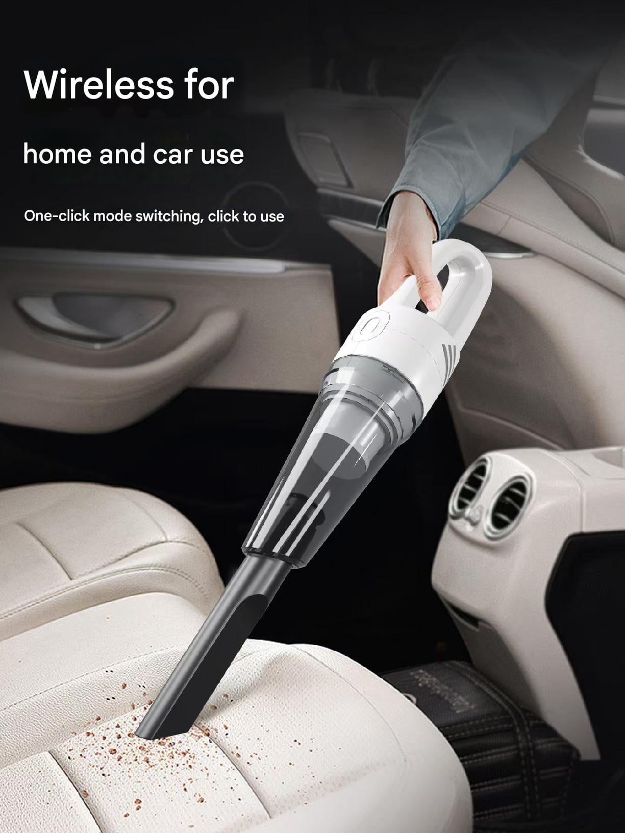 Handheld Vacuum Cleaner 240V Portable Wireless 120W Home Car Flat Mouth USB Charging Super Strong Suction