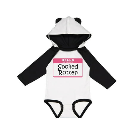 

Inktastic Spoiled Rotten Name Tag Gift Baby Boy or Baby Girl Long Sleeve Bodysuit