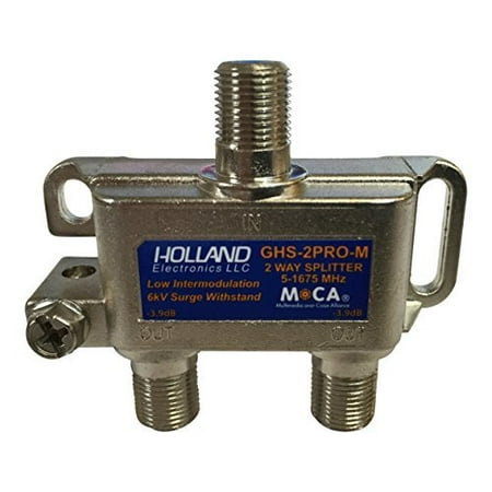 GHS-2PRO-M Cable TV MoCA Rated 2-Way Splitter - Holland Electronics - (Best Rated Log Splitter)