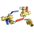 thumbnail image 2 of HYDRO MASTER Tankless Water Heater Service Valve Kit with Pressure Relief Valve 3/4-Inch IPS Isolator Clean Brass, 2 of 4