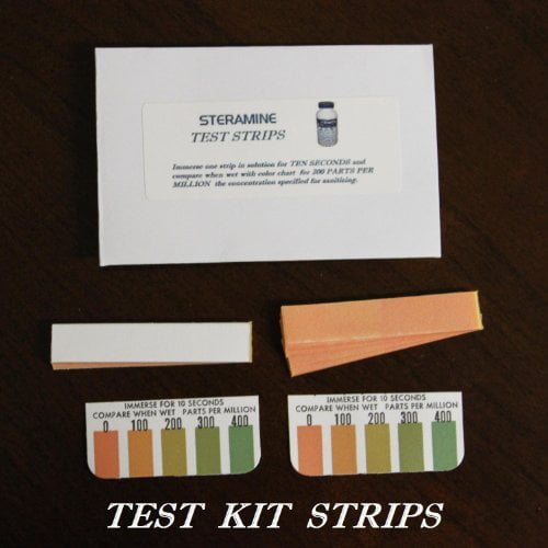 Steramine Quaternary Sanitizer Test kit 32 Test Strips