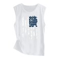 thumbnail image 2 of JFGHDG Tank Tops Women Distressed Racerback Vest Tops Anniversary Patriotic Tank Tops American Flag Tank Tops Patriotic Tees With American Flag Pattern Summer Tank Tops White XL, 2 of 4