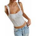 thumbnail image 2 of Women'S Square Neck Sleeveless Tank Tops Basic Tight T Shirts White S, 2 of 10