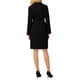 thumbnail image 3 of INSPIRAR CHIC Vestido de Tweed para Mujeres, Vestido Blazer de Doble Botón con Mangas Largas y Cinturón XL Negro, 3 of 5