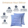 thumbnail image 2 of Cheer Collection Set of 2 Faux Fur Throw Pillows 16" x 16" - Very Peri, 2 of 5