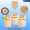 thumbnail image 5 of 12 Pack 25-1230 Filter Bags Replacement for Stanley 4-5 Gallon Wet/Dry Vacuums SL18129, SL18130, SL18130P, 5 of 6