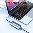 thumbnail image 4 of 2205 USB C Hub Adapter 8-in-1 Type C Docking Station with 4K HD-MI+USB3.0+USB2.0*2+87W PD+RJ45+SD/TF Card Readers for Laptops Tablets Smartphones with Type C Port, 4 of 9