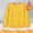 Yellow, variant on Bnwani Kids Pullover Sweatshirts Fashion Crew Neck Long Sleeve Fleece Warm Cotton Casual Sportswear Cute Solid Blue Size 2-3t