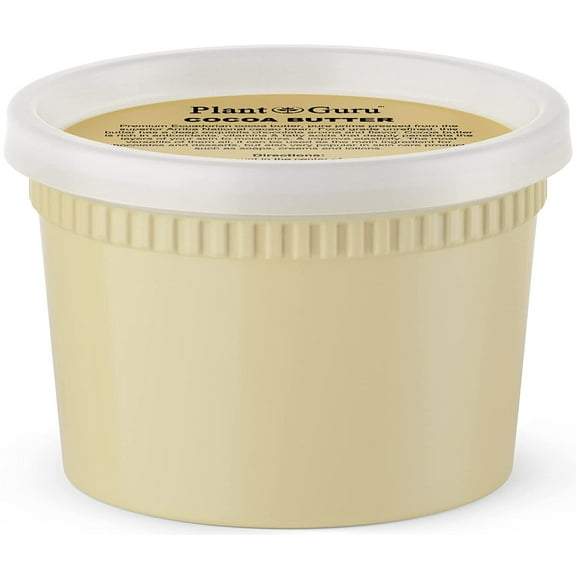 Raw Cocoa Butter 14.5 oz. 100% Pure Natural Unrefined FOOD GRADE Arriba Nacional Cacao Bean, Great For Chocolate Making, Soap, Lip Balm and Moisturizer For DIY Body Butters
