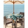 thumbnail image 3 of Outdoor Tablecloth with Umbrella Hole for Patio/Picnic/Party/Camping, Turquoise Monstera Deliciosa Waterproof Table Cloth Square Cover Washable, Summer Botanical Tropical (54"x 54"), 3 of 9