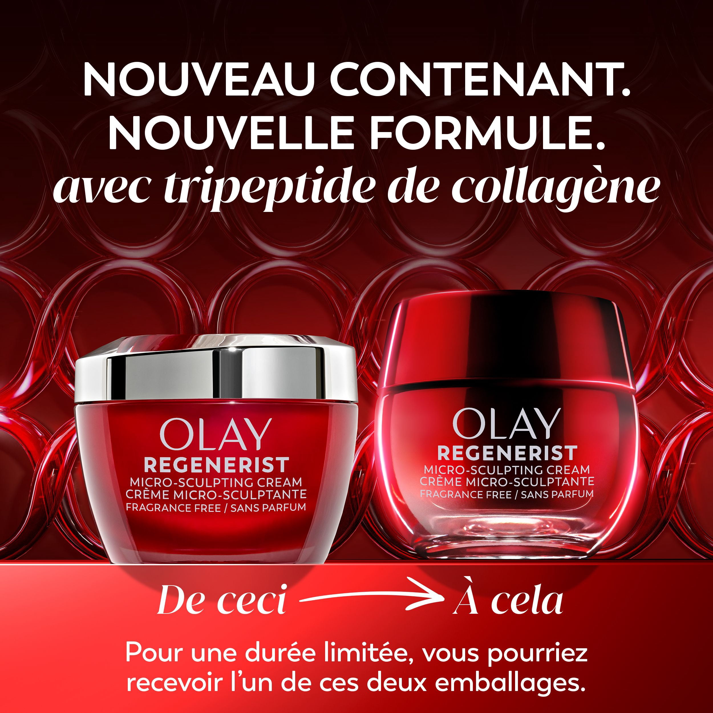 Crème pour le visage Olay, crème microsculptante hydratante pour le visage Regenerist, sans parfum – Hydratant, anti-âge, anti-rides, soins de la peau – Acide hyaluronique, niacinamide 50 mL