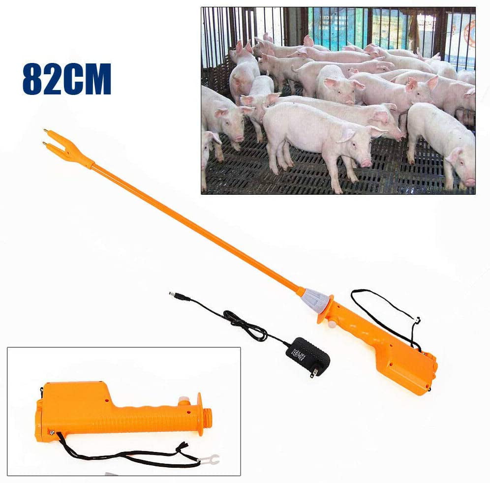 Details about   Rechargeable Livestock Cattle Pig Prod Handle Electric Stock Shock 82cm Safe 