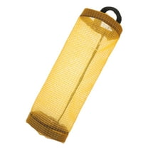 Soimiss Yellow Mesh Grocery Bag Holder Hanging Storage Dispenser for Kitchen and Bathroom