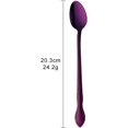 thumbnail image 3 of Iced Tea Spoon Set for 12 Coffee Spoon 7.9 -Inch Stainless Steel Spoon Set Ice Cream Spoon Long Spoon Dessert Spoon Milkshake Spoon-Purple, 3 of 7