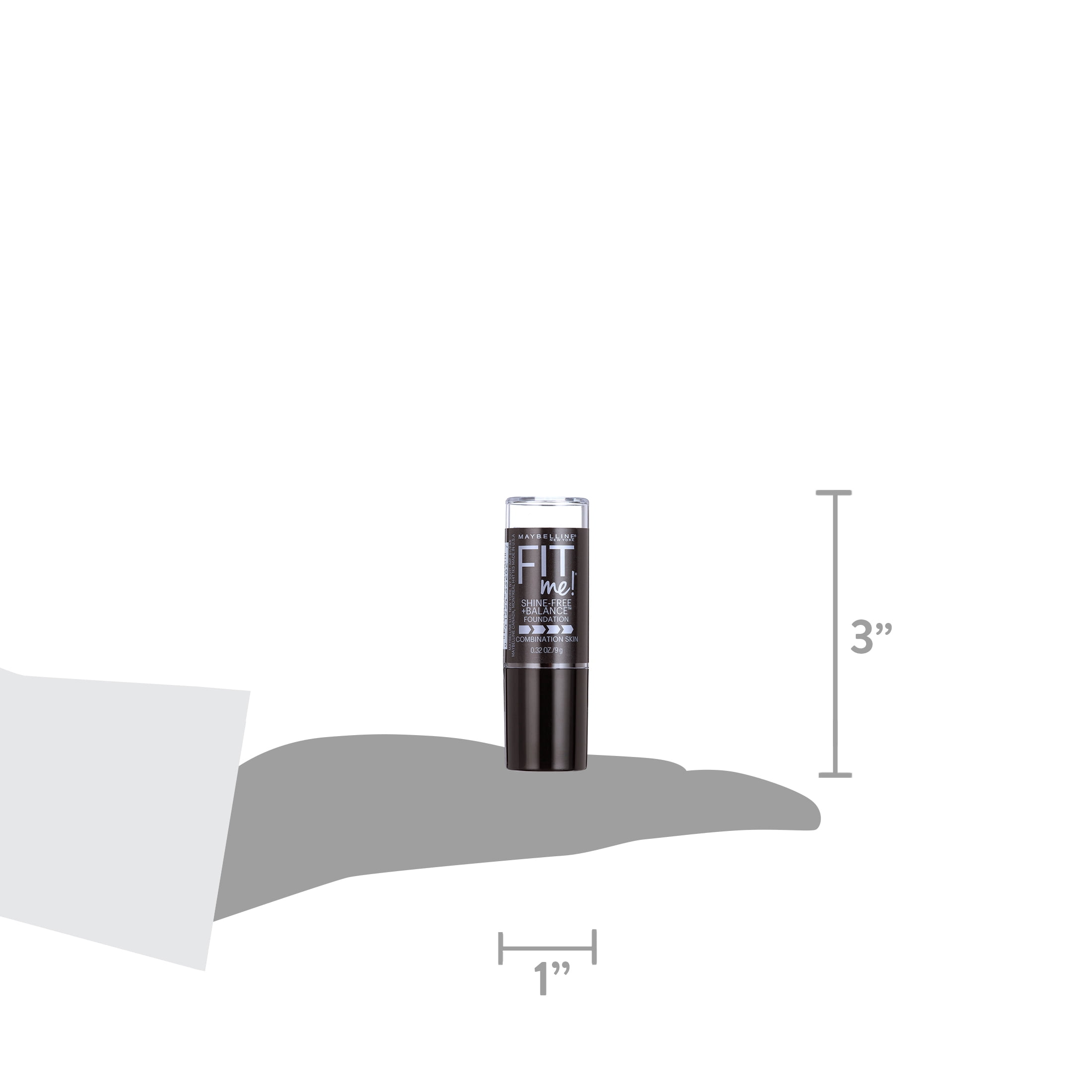 Maybelline Fit Me Matte + Poreless Shine-Free Stick Foundation Makeup, 110 Porcelain, 0.32 oz
