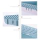 thumbnail image 3 of Estante de ducha de plástico sin perforaciones, organizador de ducha autoadhesivo de pared, azul/rosa, 3 of 7
