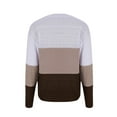 thumbnail image 2 of Olyvenn Stylish Womens Spring Sweaters Casual Long Sleeve Ribbed Knit Pullover V Neck Lightweight Crochet Pullover Sweater Top Brown 12, 2 of 5