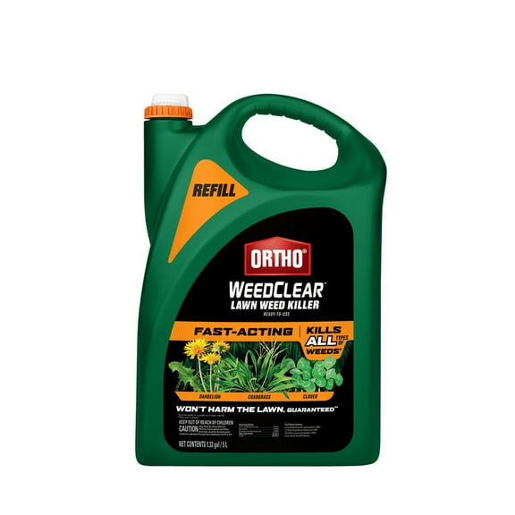 Ortho WeedClear Lawn Weed Killer Ready-To-Use Refill, Kills Crabgrass, 1.33 gal.