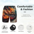 thumbnail image 3 of Logiee Dynamic Fire Bird Art Print Men's Swim Trunk,Quick Dry Board Shorts ,Men's Swim Trunks with Compression Liner, Bathing Suits with Pockets-3X-Large, 3 of 6