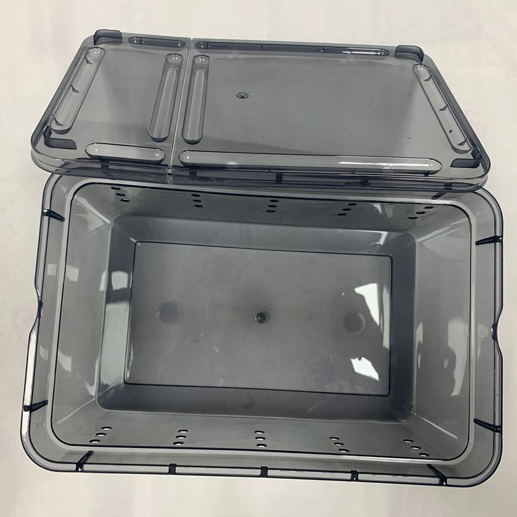 4 Pieces Reptile Box Turtle Nursery Breeding Cage Black