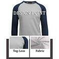 thumbnail image 3 of GBH Mens Long Sleeve Raglan Waffle Knit Tee (S-5XL), 3 of 6