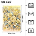 thumbnail image 3 of Elegant Flowers Yellow Ring Binder Notebook Journey Note Diary College Ruled Spiral Notebook Study Loose Leaf Paper A5 60 Pages, 3 of 8