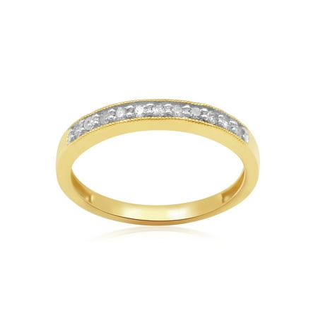 1/10 Carat T.W. Diamond 10kt Yellow Gold Anniversary Band
