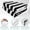thumbnail image 4 of Queen Quilt Set 90''x96'', Black Striped Lightweight Bedspread Coverlet Set with 2 Pillow Shams, Modern Farmhouse Black and White Stripes Breathable All Season Quilt Bedding for Bedroom/Guest Room, 4 of 9