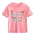 thumbnail image 4 of 100 Days of School Shirt for Boys Pink 5-10 Years | 100th Day Celebration Tshirt | Kids Short Sleeve Cotton Crew Neck Tee,Size 5 T, 4 of 9