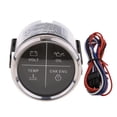 thumbnail image 1 of koolsoo 2" 4 LED Alarm Gauge OIL TEMP CHK ENG Indicator Black Chrome 800-00256, 1 of 9