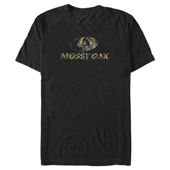 Men's Mossy Oak Tree Filled Logo  Graphic Tee Black X Large