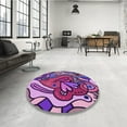 thumbnail image 3 of Ahgly Company Indoor Rectangle Patterned Orchid Purple Area Rugs, 2' x 5', 3 of 6