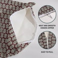 thumbnail image 6 of Burgundy Floral Pillow Covers 16x16 Set of 2 Rustic Old Style Block Print Outdoor Decorative Throw Pillows Farmhouse Vintage Flowers Pillowcases Decor for Home Sofa Couch Bed, 6 of 6