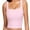 Pink, variant on Women Cropped Tank Tops Sleeveless Square Neck Tanks Basic Crop Tops