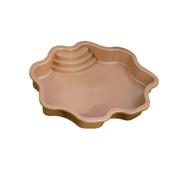 Plato de terrario para piscina de tortugas perfecl con rampa Adorno de Acuario para baño de tortugas Marrón claro