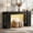 Black, variant on Homieasy 63'' Farmhouse Console Table with Charging Station and LED Lights for Hallway, Entryway, Living Room, Black