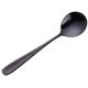 thumbnail image 4 of Cucharas de sopa de 7 pulgadas, 6 piezas de cucharas de caldo Baikai, juego de 6 cucharas de mesa con acabado de acero inoxidable 18/10 (negro), 4 of 4