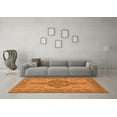 thumbnail image 3 of Ahgly Company Indoor Round Oriental Orange Traditional Area Rugs, 3' Round, 3 of 4