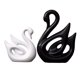 thumbnail image 2 of Cisnes de cerámica para parejas en estatuas de cisnes blancas y negras, centro de mesa decorativo elegante para decoración para sala de estar,, 2 of 9